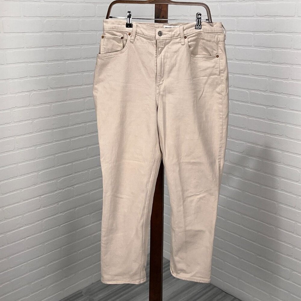 Abercrombie Fitch Jeans Women 14S/32 Beige‎ Curve Love 90s Straight Ultra High